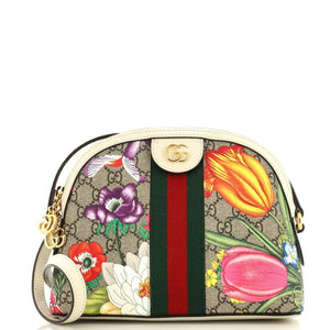 Gucci GG Supreme Small Flora Ophidia Bag