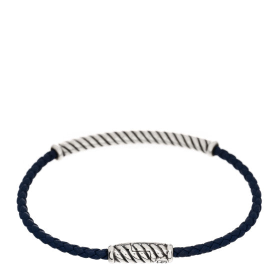 David Yurman Mens Leather Cable Bracelet