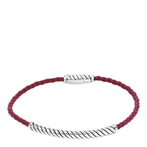 David Yurman Mens Leather Cable Bracelet