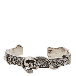 Alexander McQueen Skull & Snake Mens Cuff