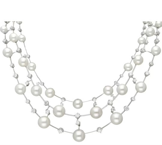 Stefan Hafner Diamond Air Pearl Necklace