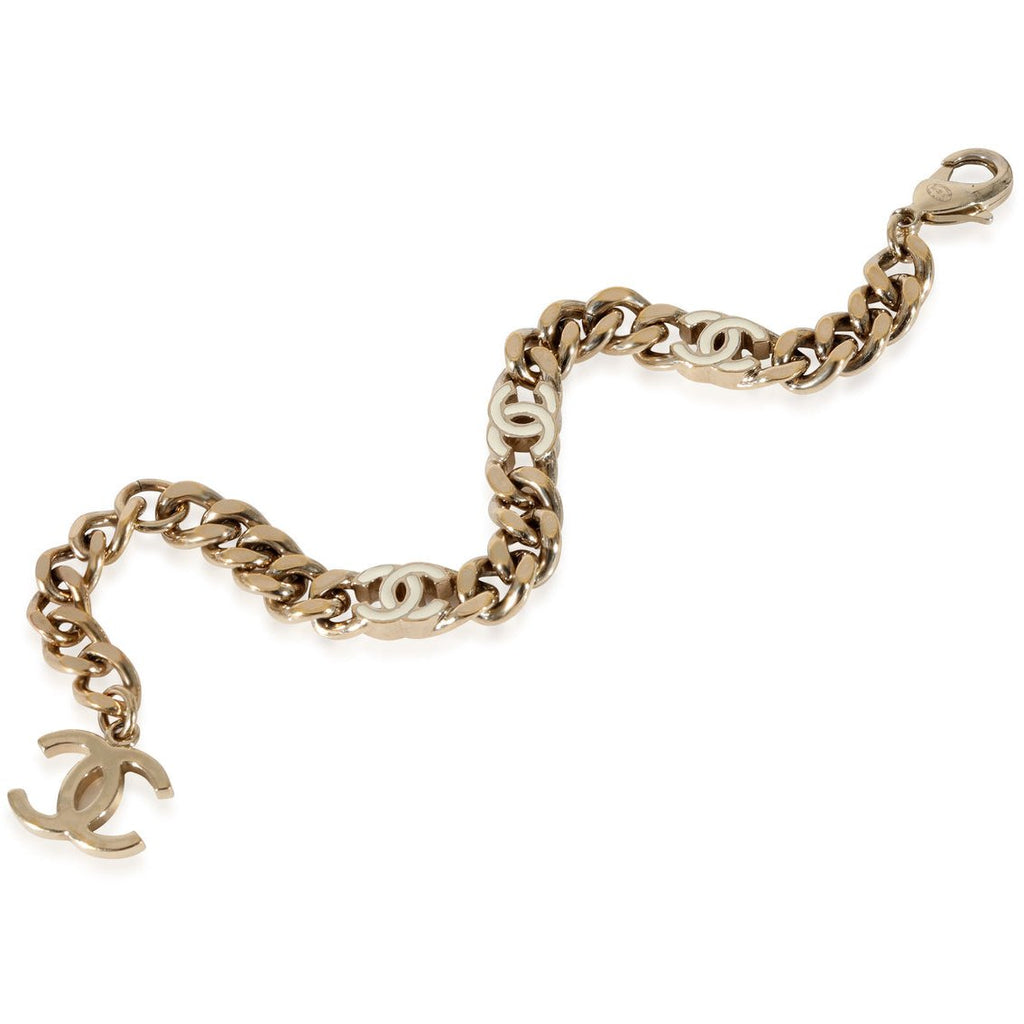 Chanel Enamel Metal CC Chain Bracelet