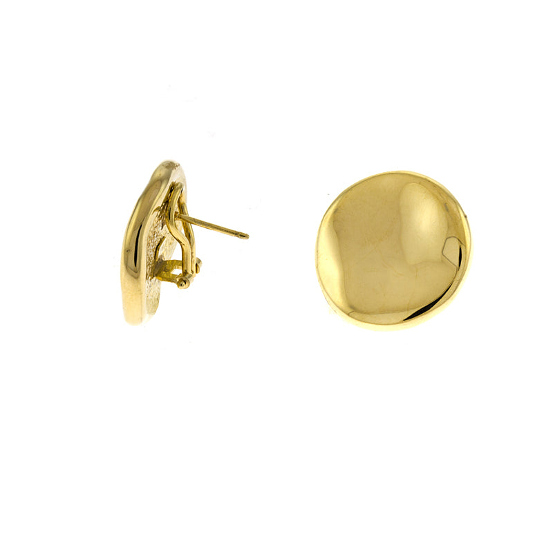 Yellow Gold Obstructed Circle Earring