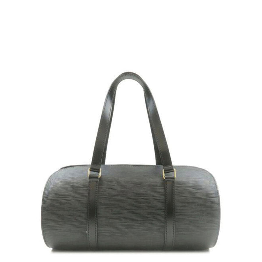 Louis Vuitton Black Epi Leather Soufflot Bag and Pouch Louis