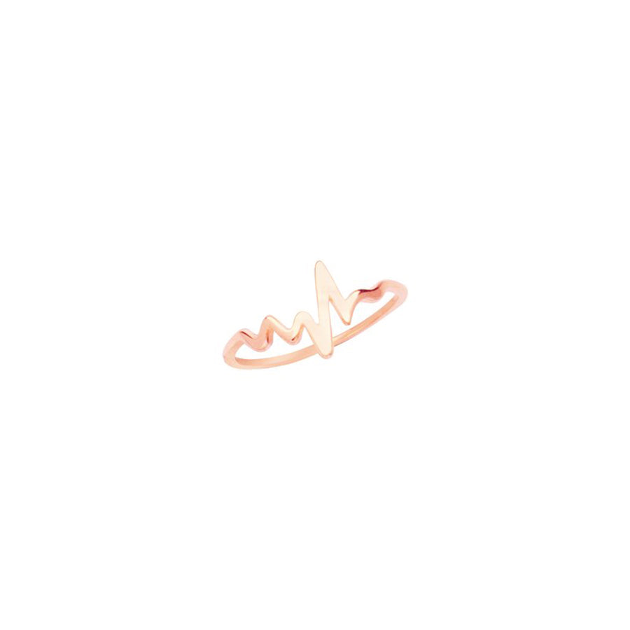 New Rose Gold Heartbeat Ring