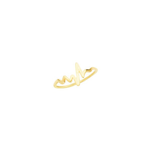 New Yellow Gold Heartbeat Ring