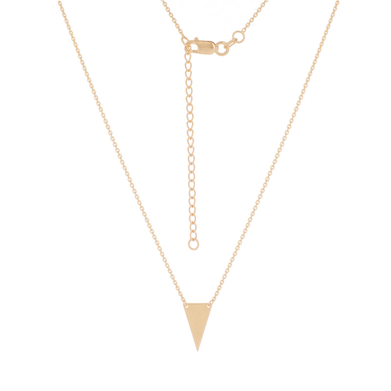 New Yellow Gold Triangle Necklace