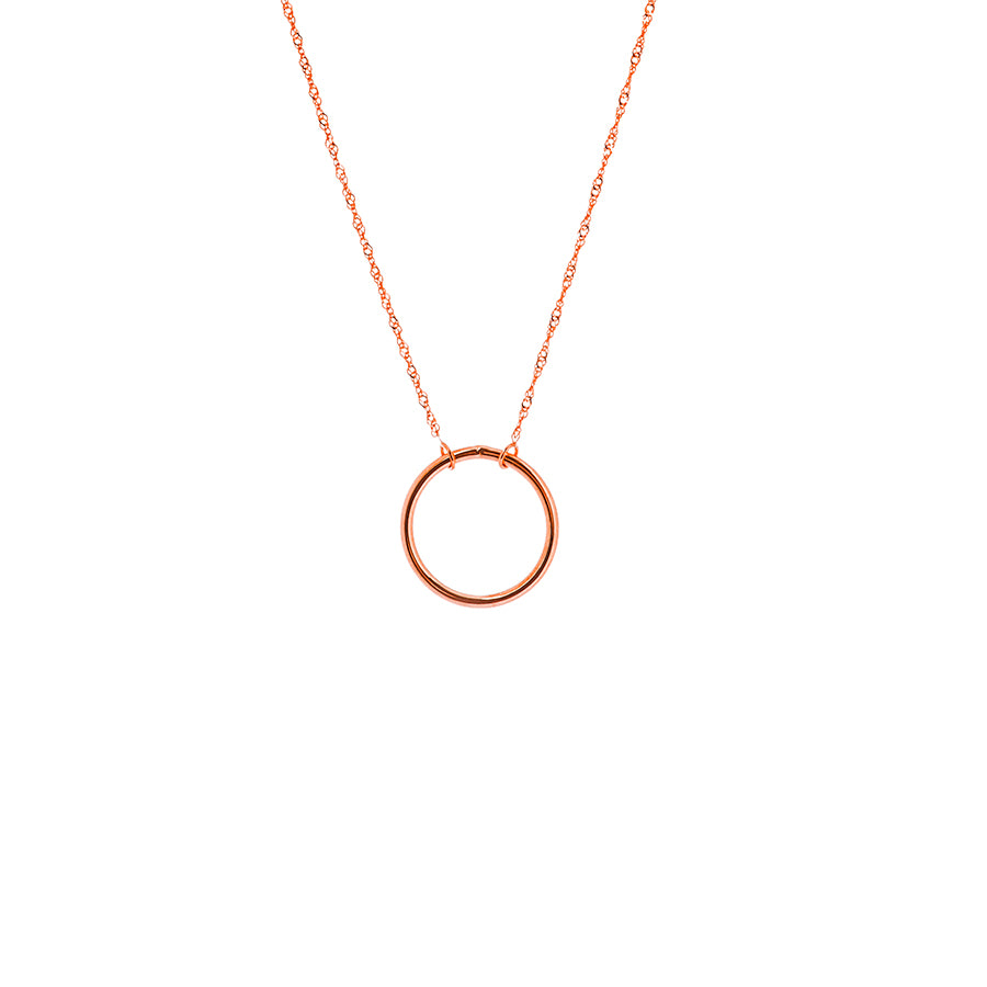 New Rose Gold Open Circle Necklace