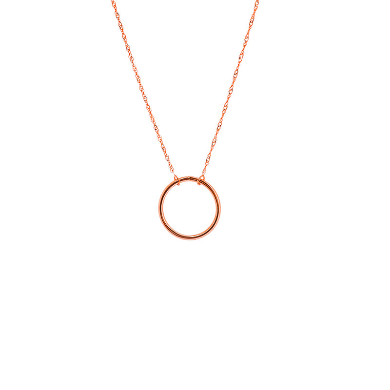 New Rose Gold Open Circle Necklace