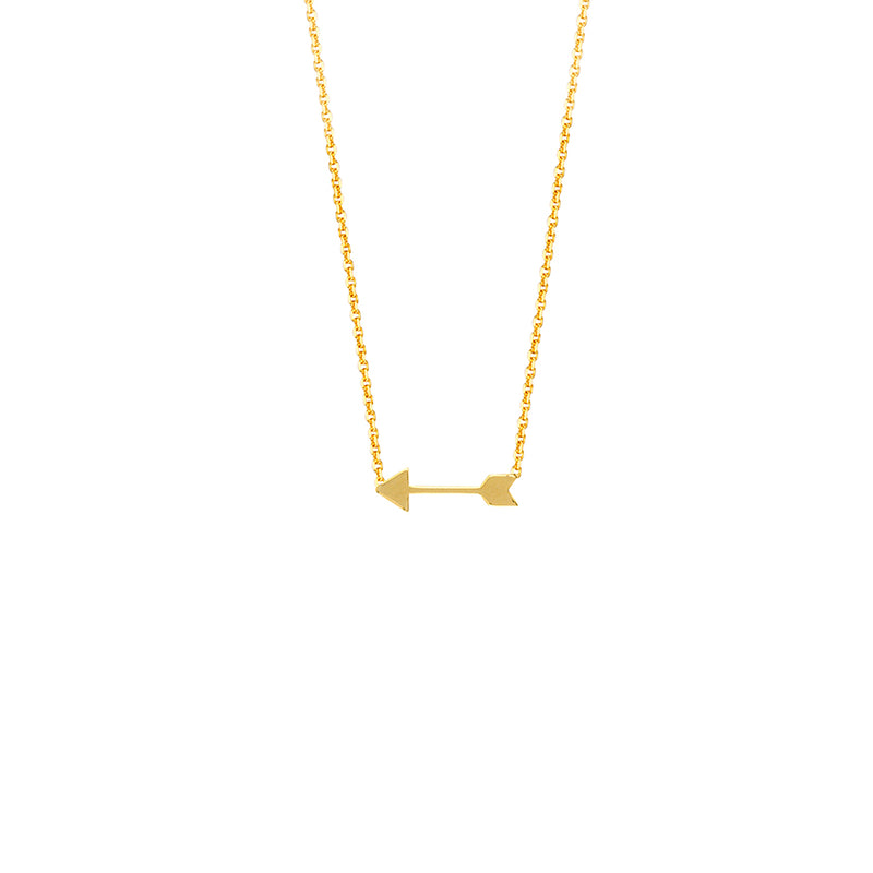 New Yellow Gold Arrow Necklace