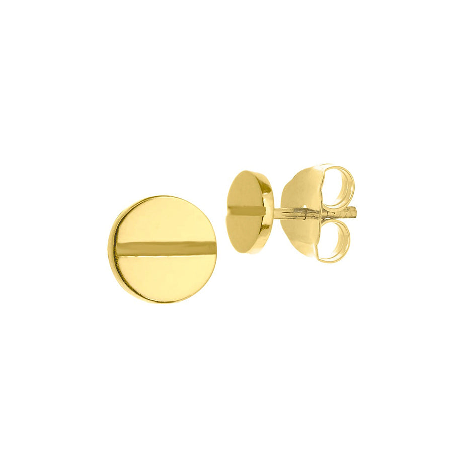 Solid Gold Stud Earrings - Pearl Round Shape Earring for Girls –  peardedesign.com