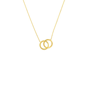 Yellow Gold Interlocking Circle Necklace