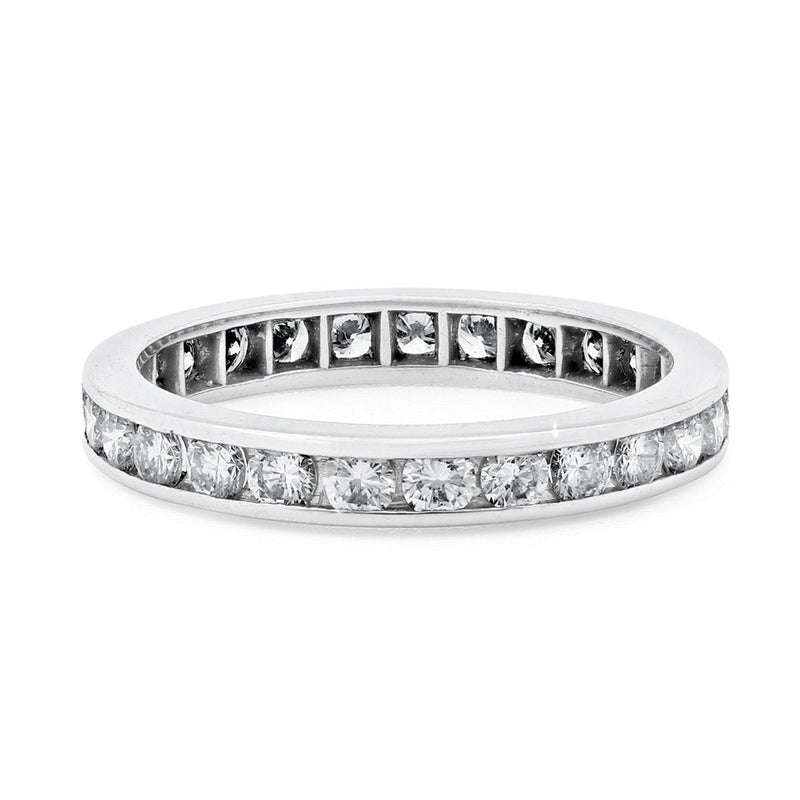 White Gold Channel Set Diamond Band