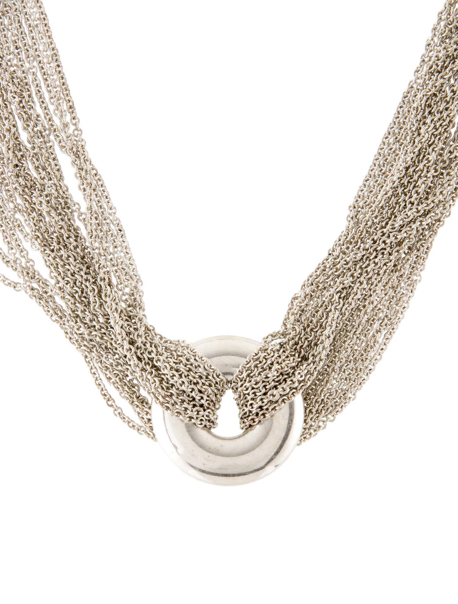 Tiffany Co Mesh Circle Necklace - Main Image